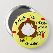 Badge Rond 10 Cm Bouton personnalisé par école - customisez la (Devant & derrière)