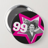 Badge Rond 10 Cm Bouton photo 99e anniversaire (Devant & derrière)