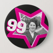 Badge Rond 10 Cm Bouton photo 99e anniversaire (Devant)