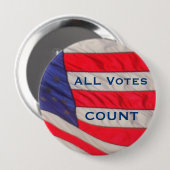 Badge Rond 10 Cm Bouton Pinback du bouton d'élection du nombre de v (Devant & derrière)