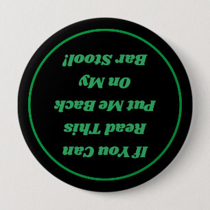 Badge Rond 10 Cm Bouton potable d'humour de barre