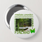 Badge Rond 10 Cm Bouton Pynnösen Lomamökit (Devant & derrière)