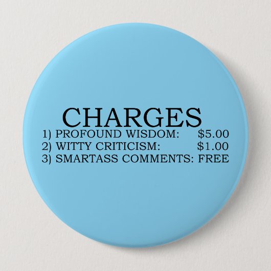 Badge Rond 10 Cm Bouton Recharge (Devant)