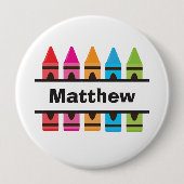 Badge Rond 10 Cm Bouton Retour à l'école (Devant)