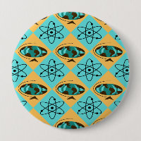 Bouton rond Arlequin Retro Globe Trotter