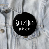 Badge Rond 10 Cm Bouton Rond Chic (En situation)