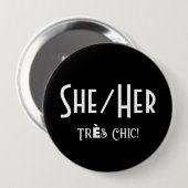 Badge Rond 10 Cm Bouton Rond Chic (Devant & derrière)