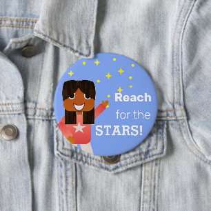 Badge Rond 10 Cm Bouton rond de motivation de fille heureuse