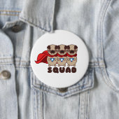 Badge Rond 10 Cm Bouton rond de peloton de carlin (En situation)