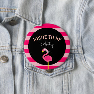Badge Rond 10 Cm Bouton rose de Bachelorette de Fête de la mariée