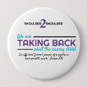 Badge Rond 10 Cm Bouton S2S de reprise simple (Devant)