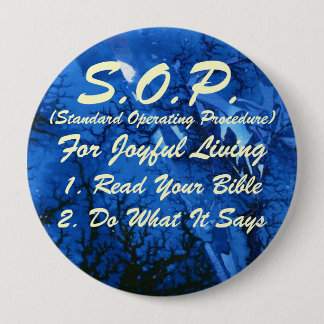 Badge Rond 10 Cm Bouton S.O.P. de la Bible