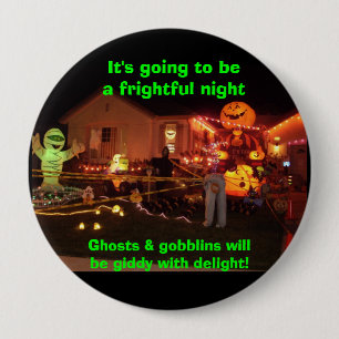 Badge Rond 10 Cm Bouton terrible de nuit