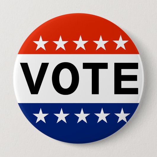 Badge Rond 10 Cm Bouton Vote (Devant)