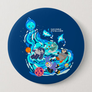 Badge Rond 10 Cm Bouton X World Team 319-20250305