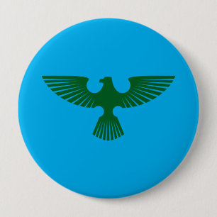 Badge Rond 10 Cm Boutons d'aile de faucon - Rapace majestueux