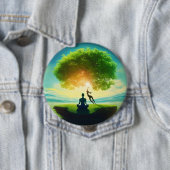 Badge Rond 10 Cm Boutons de chemise (En situation)