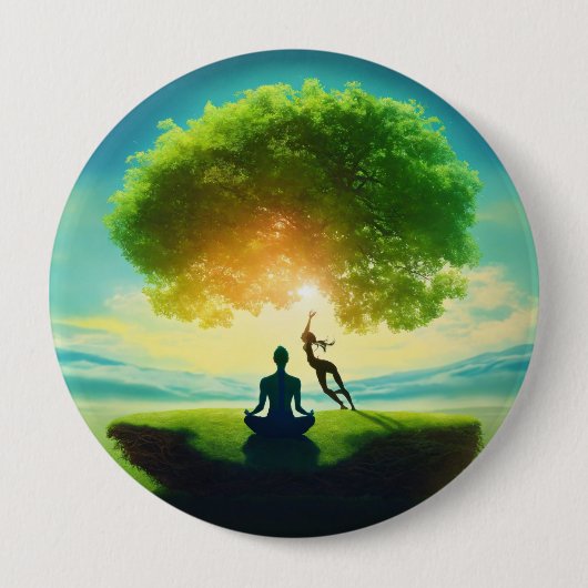 Badge Rond 10 Cm Boutons de chemise (Devant)