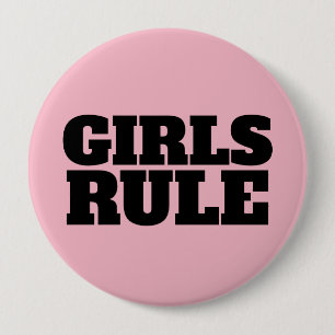 BADGE ROND 10 CM BOUTONS DE RÈGLE DES FILLES