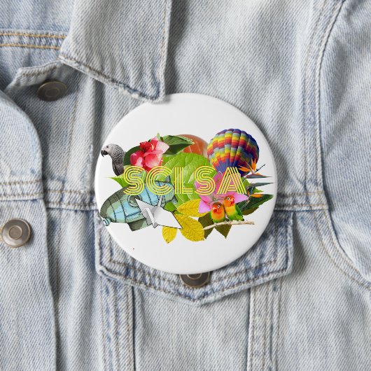 Badge Rond 10 Cm Boutons de SCLSA (En situation)