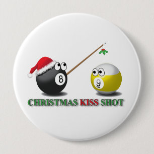 Badge Rond 10 Cm Boutons de tir de baiser de Noël