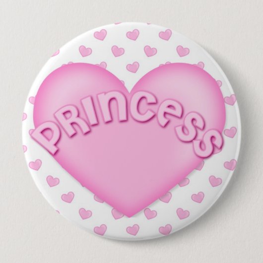 Badge Rond 10 Cm Boutons roses de princesse Heart Backpack Pins (Devant)