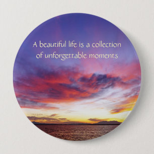 Badge Rond 10 Cm Breathtaking sunset over the sea  