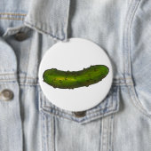 Badge Rond 10 Cm Brochure écossaise Crunchy Green Kosher Dill Deli (En situation)