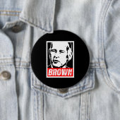 BADGE ROND 10 CM BRUN 2010 DE JERRY (En situation)