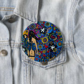 Badge Rond 10 Cm Button Mirror (En situation)
