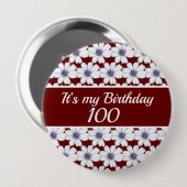 Badge Rond 10 Cm C’est mon anniversaire de naissance (Devant & derrière)