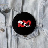 Badge Rond 10 Cm Cadeau de plongée - 100e plongée - Plongée - Plong (En situation)