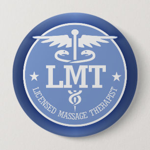 Badge Rond 10 Cm Caduceus LMT 2