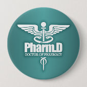 Badge Rond 10 Cm Caduceus PharmD 3 (Devant)