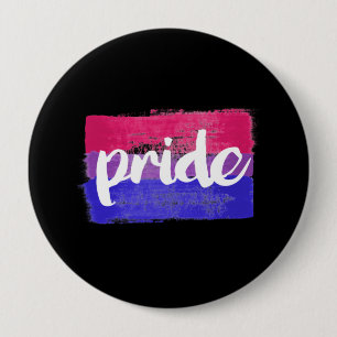 BADGE ROND 10 CM CALLIGRAPHIE BISEXUELLE DE FIERTÉ - PRID BISEXUEL