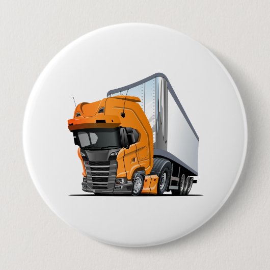 Badge Rond 10 Cm Camion de dessin (Devant)