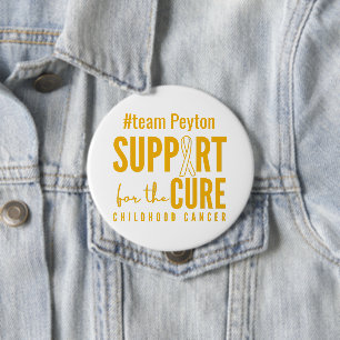 Badge Rond 10 Cm cancer de l'enfance nom personnalisé soutien cure 