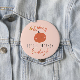 Badge Rond 10 Cm cancer enfant fort petit citrouille Nom personnali