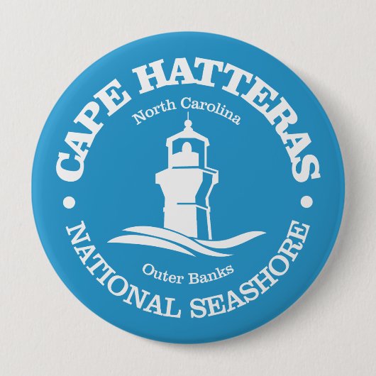Badge Rond 10 Cm Cape Hatteras (phare) (Devant)