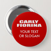 BADGE ROND 10 CM CARLY FIORINA, SÉNAT (Devant & derrière)