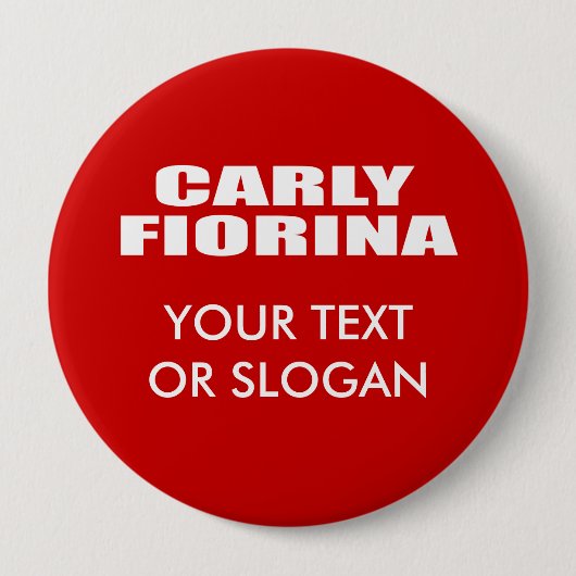 BADGE ROND 10 CM CARLY FIORINA, SÉNAT (Devant)