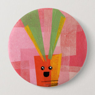 Badge Rond 10 Cm Carotte ! Vegeta-Bouton