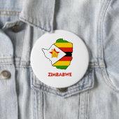 BADGE ROND 10 CM CARTE DU ZIMBABWE (En situation)
