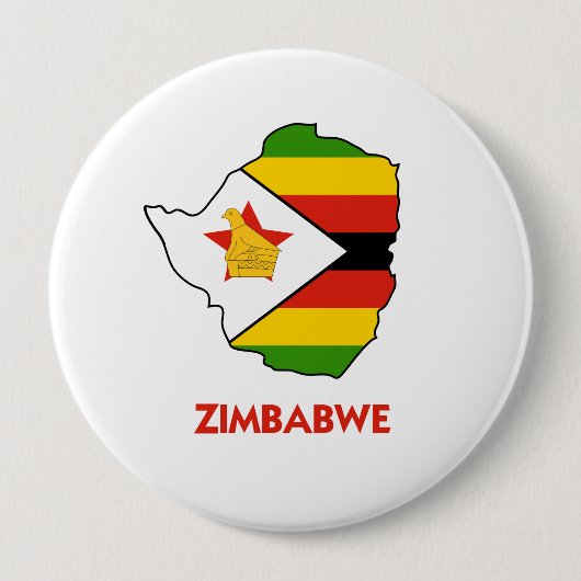 BADGE ROND 10 CM CARTE DU ZIMBABWE (Devant)