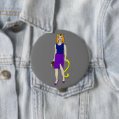 Badge Rond 10 Cm catgirl (En situation)