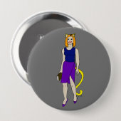 Badge Rond 10 Cm catgirl (Devant & derrière)