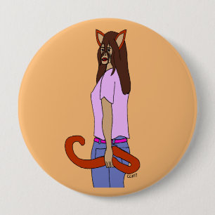 Badge Rond 10 Cm catgirl