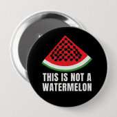 Badge Rond 10 Cm Ce n'est pas une pastèque - Palestinien keffiyeh (Devant & derrière)