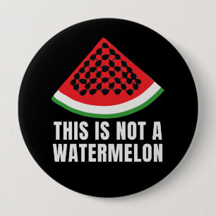 Badge Rond 10 Cm Ce n'est pas une pastèque - Palestinien keffiyeh