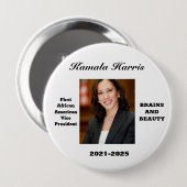 BADGE ROND 10 CM CELEBRATE KAMALA HARRIS (Devant & derrière)